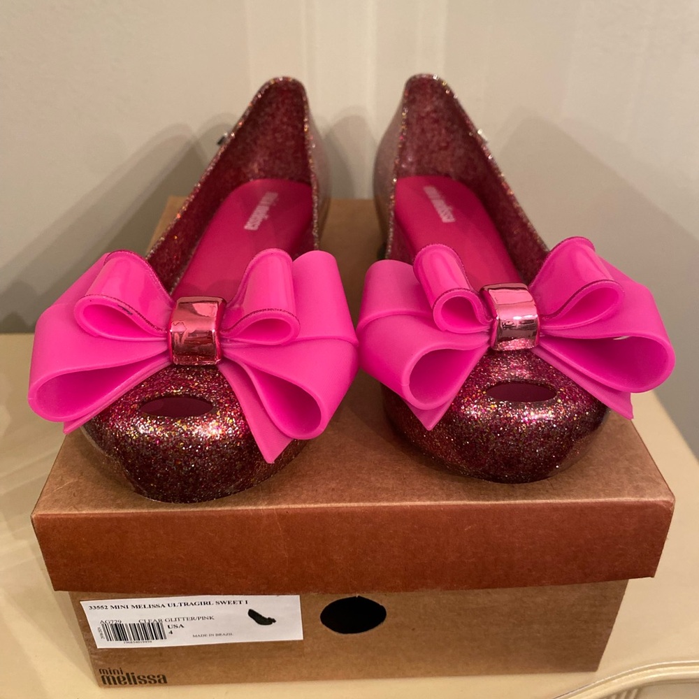 NWT Mini Melissa Girl’s Glitter Ultra Girl Sweet Flats